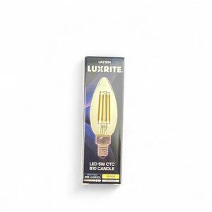 Luxrite LED Candle Bulbs E12 5W 3000K Soft White Dimmable 60W Replacement 22 Ct